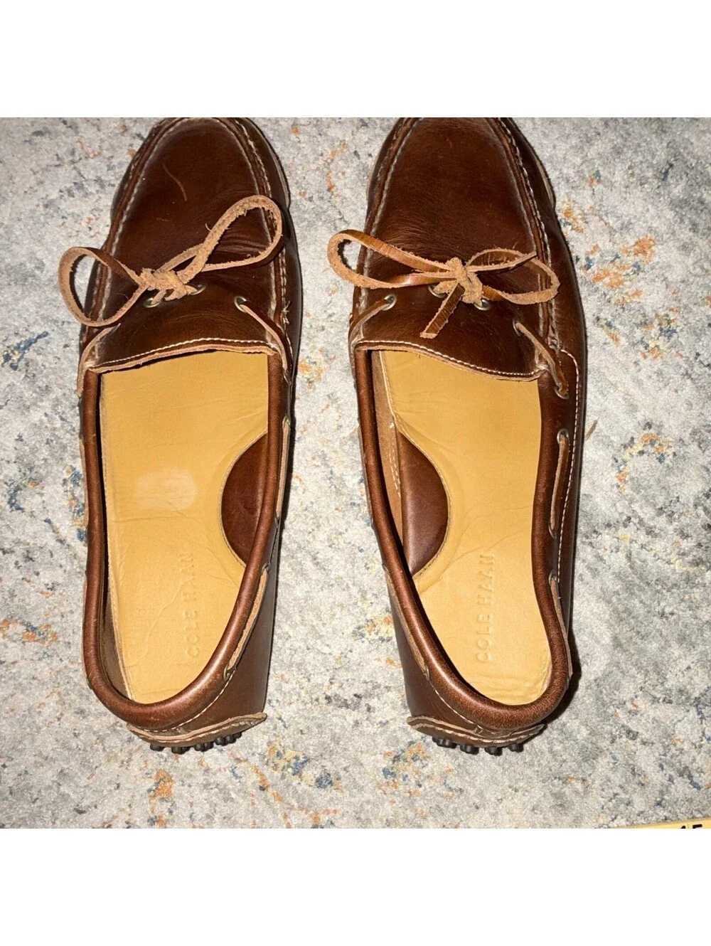 Cole Haan Brown Leather Lace-Up Driving Moccasins Men's US 10.5 D MPN 13215